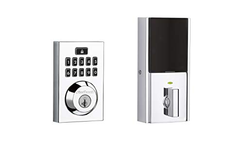 Kwikset Smartcode 913 Contemporary Electronic Deadbolt Featuring Smartkey In Polished Chrome - Image 3