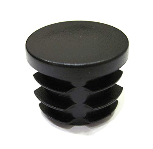 4pcs Pack: 1 1/4 Inch Round Black Plastic Tubing Plug (for Hole Size 1 3/32" - 1 3/16"), Tube Pipe Hole Cover, Steel Furniture Finishing End Cap