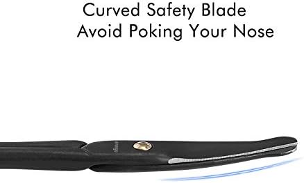 LIVINGO 9CM Premium Nose Hair Scissors, Curved Safety Blades with Rounded Tip for Trimming Small Details Facial Hair Ear Hair - Image 4