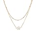 Befettly Star Choker Necklace Delicate Handmade 14k Gold Fill Women Layered Necklace Chain-CK2-Star
