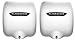XLERATOR XL-BW-1.1N Excel Dryer High Speed Commercial Hand Dryer, White Thermoset Cover, Automatic Sensor, Surface Mounted, Noise Reduction Nozzle, LEED Credits 110/120 Volts(2 Pack)
