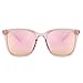 SIPHEW Oversized Square Sunglasses for Women|Lightweight Fashion Sunglasses 100% UV400 Protection|Trendy Mirrored Shade