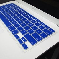 TOP CASE 4 in 1 Bundle - Rubberized Hard Case Cover + Soft Sleeve Bag + Silicone Keyboard Cover + Screen Protector Compatible with Apple MacBook White 13" (A1342/Latest) (Case NOT Compatible with Apple1st Gen A1181 with Mouse Clicker) - ROYAL BLUE - Thumbnail 3