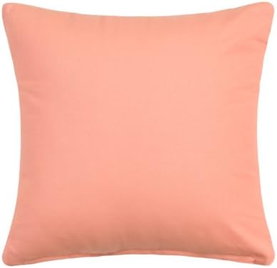 Silver Fern Decor Solid Apricot/Pale PeachDecorative Throw Pillow Case Cushion Cover for Couch/Sofa/Bedroom 20"x20"