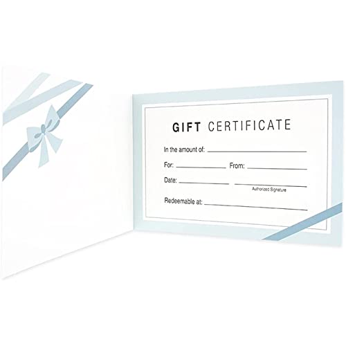 36Pack Blank Paper Gift Certificates with Envelopes for Small Business
