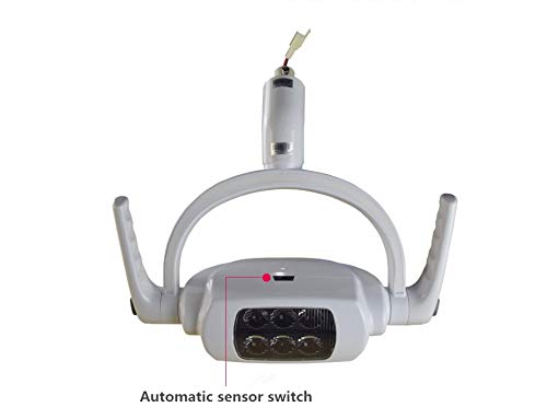 Dental LED Oral Exam Light, Infrared Sensor Shadowless Lamp for Dental Unit Chair CX249-4 22mm Ceiling Type, Cold Light, 6 LED, High Brightness (Remove Arm not Included) (A)