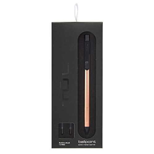 TUL® Fine Writing Solid Metal Barrel Ballpoint Pen With 2 Refills