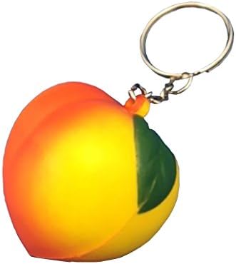 Mini Peach Soft Squeezable Key Chain