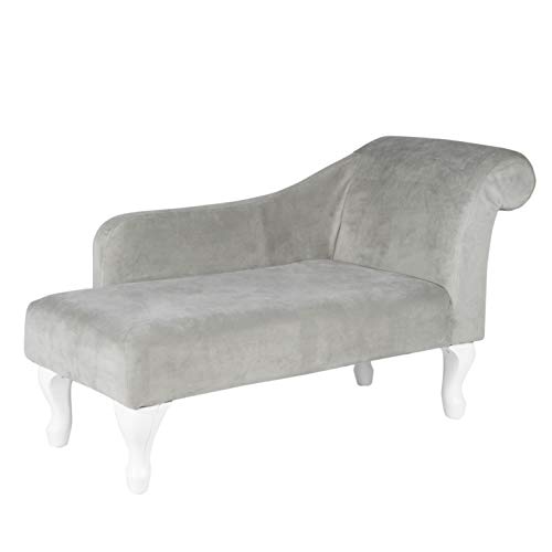 HomePop Youth Chaise Lounge, Gray Velvet Pricepulse