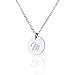 AOLO Minimalist Necklace Delicate Alloy Initial Charm M Necklace Womens