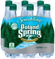 Pol and Springs Sparkling Water, Original, 6-Count (Pack of 4)