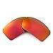 Walleva Fire Red Mirror Coated Polarized Replacement Lenses for Oakley Gascan Sunglasses