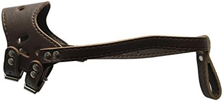Adjustable Dog Muzzle Bite Bark Control Soft Leather (XS)