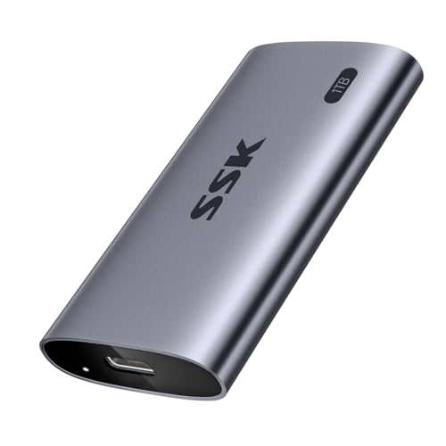 SSK 1TB SSD Fstplatte Extern, bis zu 2000MB/s, Externe SSD USB3.2 Gen.2x2