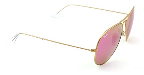 Ray-Ban RB3025 112/1Q Gold Frame / Cyclamen Flash Polarized Lens Sunglasses