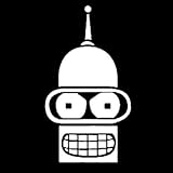 Bender Futurama WHITE Vinyl Car/Laptop/Window/Wall Decal