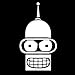 Bender Futurama WHITE Vinyl Car/Laptop/Window/Wall Decal