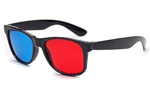 LABRICIYON 1Pc Red and Blue 3D Glasses,3D Viewing Glasses,Universal TV Movie Dimensional Video Frame 3D Glasses,DVD Game Glass 3D Style Glasses,Weightlight Simple Design,Televisions and Video,Accessories