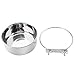 Mumusuki Parrot Bird Food Water Feeding Bowl Container Parakeet Bird Feeder Cage Accessory Stainless Steel (L)thumb 2