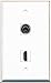 RiteAV - 1 3.5mm Audio/Headphone Jack and 1 HDMI Port Wall Plate - White