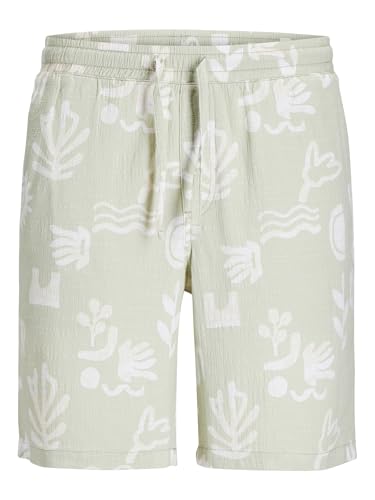 JACK & JONES Jpstjaiden Crinkle AOP Jogger Shor Jnr, Celadon Tint, 16 Anni