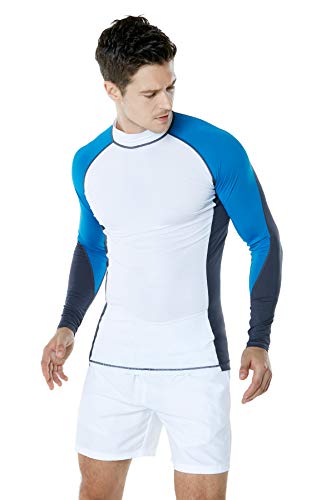 Tesla TM-MSR33-RYB_X-Large Men's UPF 50+ Long Sleeve Rashguard Surf Athletic Fit MSR33