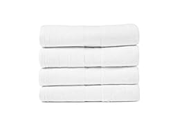 See Taprilt Extremely Durable Antibacterial Bamboo & Cotton, 545 Gsm Heavy Bath Towels, Set of 4, White Details