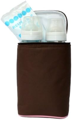 JL Childress Tall Two Cool 2 Bottle Cooler for Newborn and Above (Cocoa Pink)