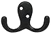 Liberty Hardware B59104Z-FB-C Double Prong Robe Hook, Flat Black