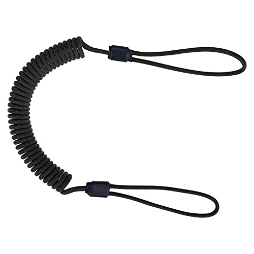 EdcX Paracord Nylon Tactical Lanyard, spiral cable, elastic key pendant made of Paracord, 4 types of fastening to choose from