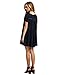 ROMWE Women's Solid Cute Short Sleeve Shift Swing Short Dress