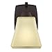 Westinghouse 6307300 Midori One-Light Indoor Wall Fixture, Finish Linen, Oil Rubbed Bronze - Amber Glass