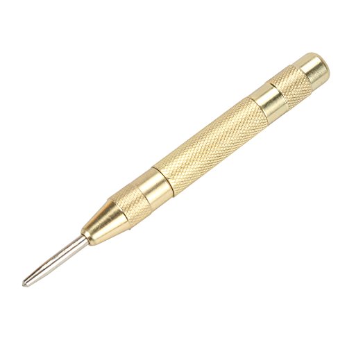 Ginode Door Drill Bit Set with 5inch Automatic Center Punch 7Pcs Door Self-Centering Hinge Drill Bit 5/64", 7/64",9/64",11/64",13/64",1/4" 5mm Hole Puncher Woodworking Tools