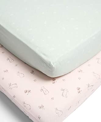 cot bed fitted sheets pink