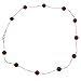 Red Bamboo Coral Beads Station Tin Cup Sterling Silver Chain Necklace