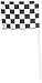 Oasis Supply 36 Count Cake/Cupcake Topper, Black and White Racing Checkered Flags