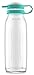 Ello Elsie Glass Water Bottle with Silicone Stopper, 22 oz, Coral