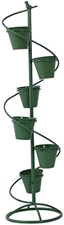 鉢植え スタンド 無料サンプルok 6層diyの金属工場がハイフラワーフラワーポットスタンドをスタンド 屋外 室内 31x31x115cm Size Color Green