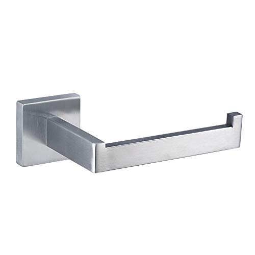 Nolimas Brushed Nickel Toilet Paper Holder SUS304 Stainless Steel Silver Half Open Square Wall Mount Rustfree Bathroom TP Holder Kitchen Washroom Tissue Roll Dispenser - Thumbnail 7