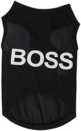sunnymi  Pet Dog Cat Vest, New Pet Spring And Summer Breathable Classic boss Print Vest Dog Cat Clothing