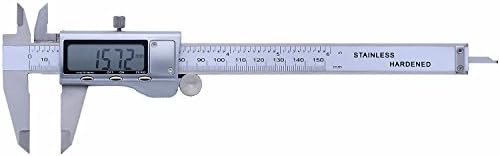 Hitecera Electronic Digital Caliper, with Extra-Large LCD Screen and 0-6" Inch/Metric/Fraction Conversion, Stainless Steel, IP54 Water Resistant
