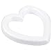 Juvale White Foam Heart Wreath Forms for Crafts, DIY Hearts for Wedding, Valentine's Decorations (10 in, 4 Pack)