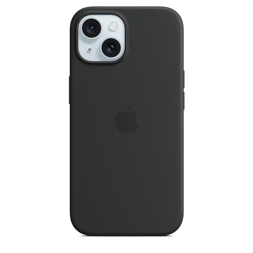 Apple iPhone 15 Silikon Case mit MagSafe – Schwarz ​​​​​​​