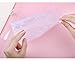 Chris.W 2 Pack Clear Plastic Zipper Pockets Envelopes for A5 6-Ring Binder Notebook, Built-in Glitter Flakes Decorations (A5 Size)