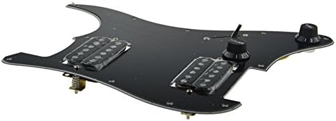 Black Loaded Pickguard For HH Strat Guitar Scratch Plate Assembly 3 Ply