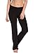 Fishers Finery Women's Classic Bootleg Yoga Pant; Back Pockets - New Fabric (Black, M Petite)