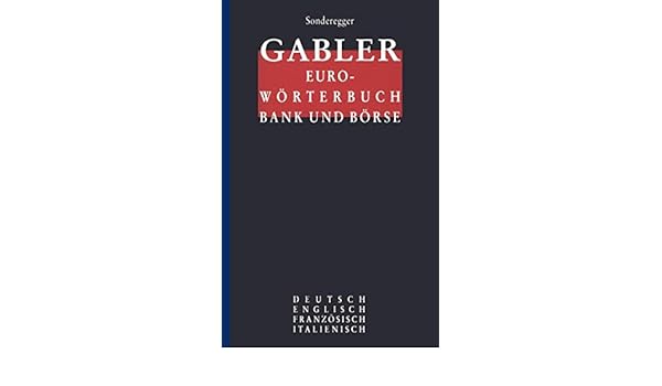 Amazon Com Gabler Euro Worterbuch Bank Und Borse Deutsch