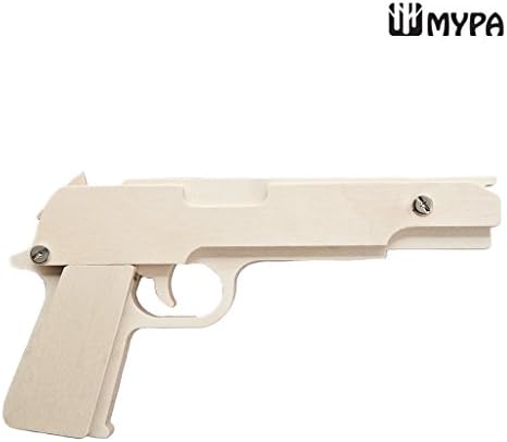 [MYPA] DIY Wooden Rubber Band Shooting Gun 5-Shot Wood Toy Gift for Kids and Adults MYPA GUN - PCO10