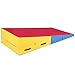 Best Choice Products 60x30x14in Kids Folding 2-Panel Cheese Wedge Incline Gym Mat for Tumbling w/Handles, Multi