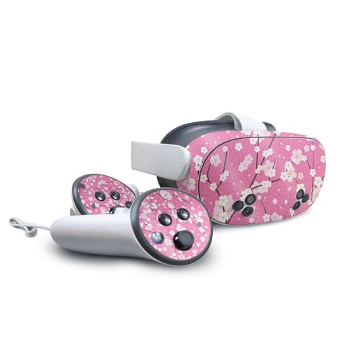 Glossy Glitter VR Skin Compatible with Meta Quest 3S - Sakura Pink - Premium 3M…